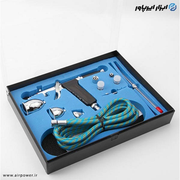 کیت ایربراش تفنگی APT دو تنظیم با لوازم مدل AT-116CK