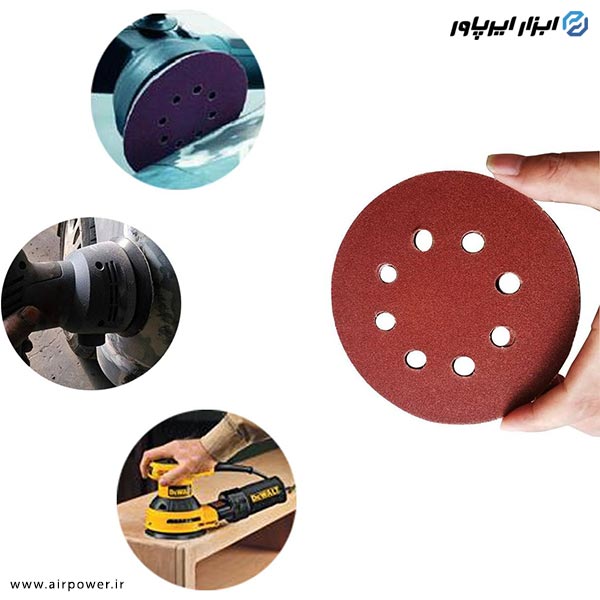 سنباده پشت کرکی 5 اینچ سوراخ دار 10 عددی مدل PK-1096