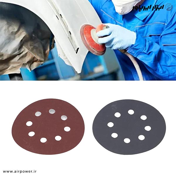 سنباده پشت کرکی 6 اینچ سوراخ دار 10 عددی مدل PK-1097