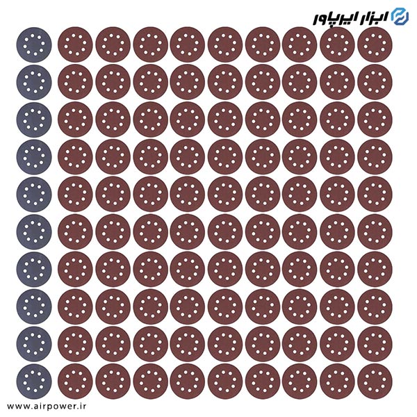 سنباده پشت کرکی 5 اینچ سوراخ دار 10 عددی مدل PK-1096
