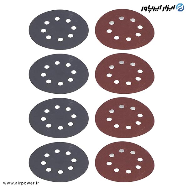 سنباده پشت کرکی 5 اینچ سوراخ دار 10 عددی مدل PK-1096