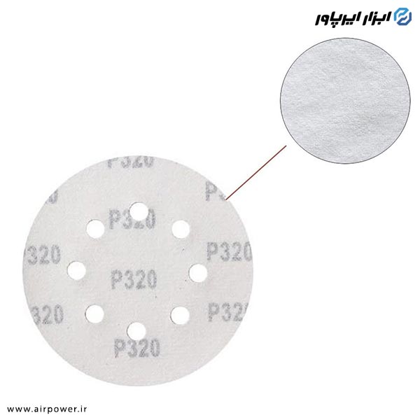 سنباده پشت کرکی 5 اینچ سوراخ دار 10 عددی مدل PK-1096
