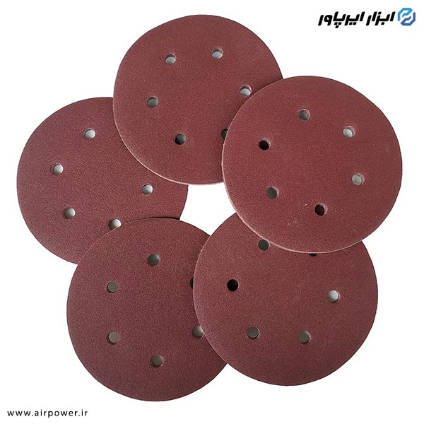 سنباده پشت کرکی 6 اینچ سوراخ دار 10 عددی مدل PK-1097