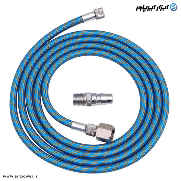 شلنگ ایربراش APT نخدار 1.8 متری با اتصالات مدل AT-21-2k3