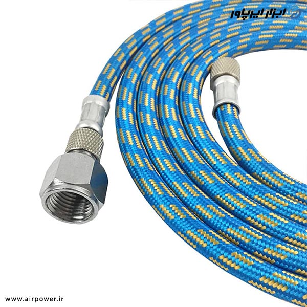 شلنگ ایربراش APT نخدار 1.8 متری با اتصالات مدل AT-21-2k3