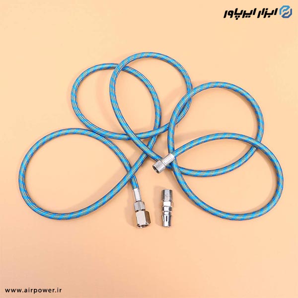 شلنگ ایربراش APT نخدار 1.8 متری با اتصالات مدل AT-21-2k3