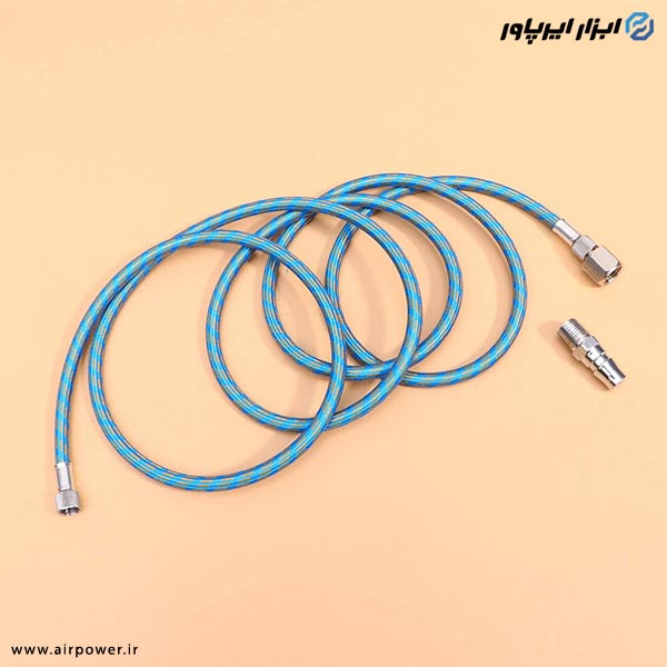 شلنگ ایربراش APT نخدار 1.8 متری با اتصالات مدل AT-21-2k3