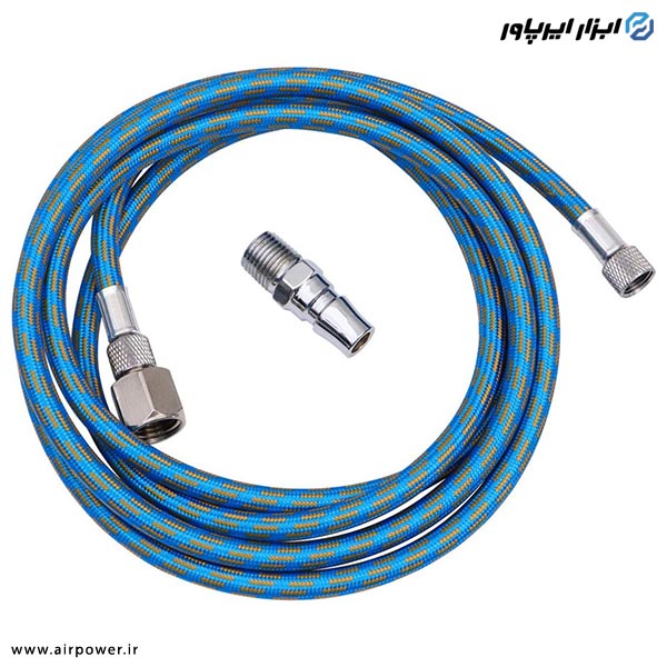 شلنگ ایربراش APT نخدار 1.8 متری با اتصالات مدل AT-21-2k3