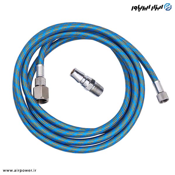 شلنگ ایربراش APT نخدار 1.8 متری با اتصالات مدل AT-21-2k3