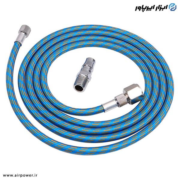 شلنگ ایربراش APT نخدار 1.8 متری با اتصالات مدل AT-21-2k3
