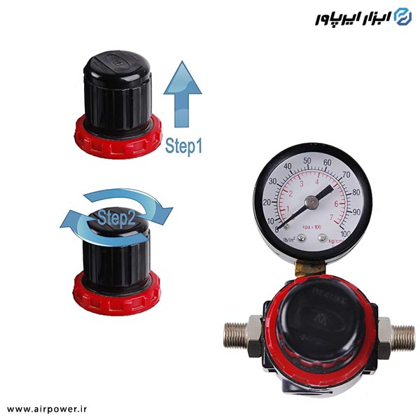 فیلتر و رگلاتور پمپ ایربراش APT با لوازم مدل AT-2000