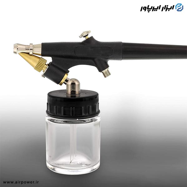مخزن رنگ ایربراش APT شیشه ای مدل AT-03-138