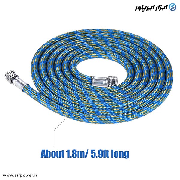 شلنگ ایربراش APT نخدار 1/8 اینچ 180 سانت مدل AT-24-2