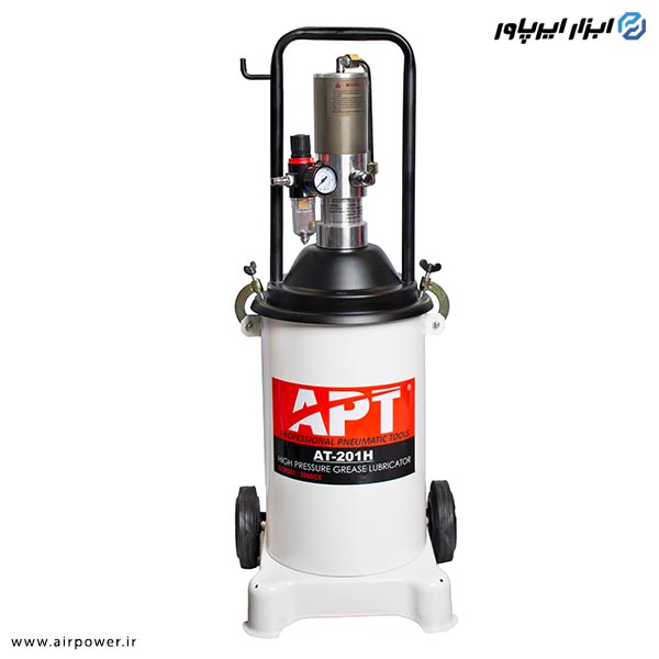 گریس پمپ بادی APT تایوان 20 لیتری با لوازم مدل AT-201H