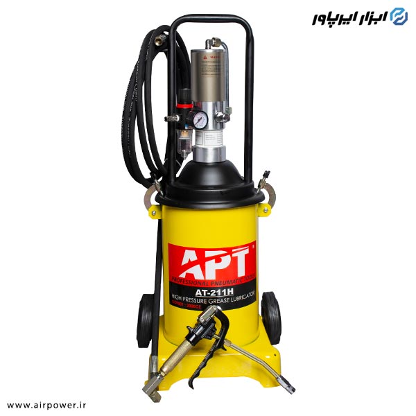گریس پمپ بادی APT تایوان 13 لیتری با لوازم مدل AT-211H