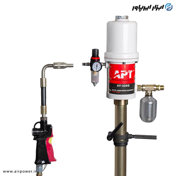 پمپ روغن کش بادی APT تایوان بشکه ای با لوازم مدل AT-325G